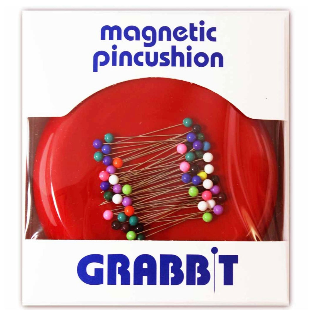Grabbit Magnetic Pincushion W-50 Pins-Red