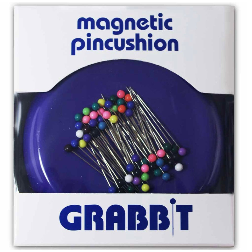 Grabbit Round Plastic Magnetic Pin Holder With 50 Color Ball Pins