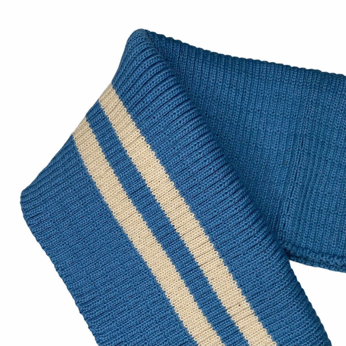 Knit Rib Cuff/Waistband - Lt. Blue/Off White · King Textiles