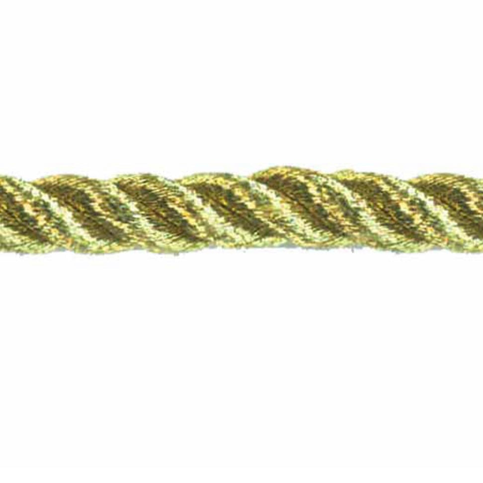 Metallic Twisted Cord - 6mm - Gold · King Textiles