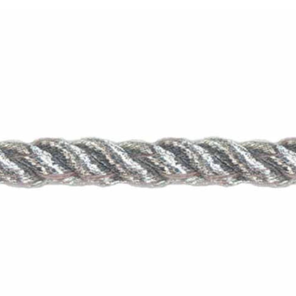 Metallic Twisted Cord - 6mm - Silver · King Textiles