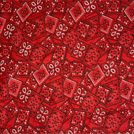 Quilting Cotton - Bandanna Print - Red