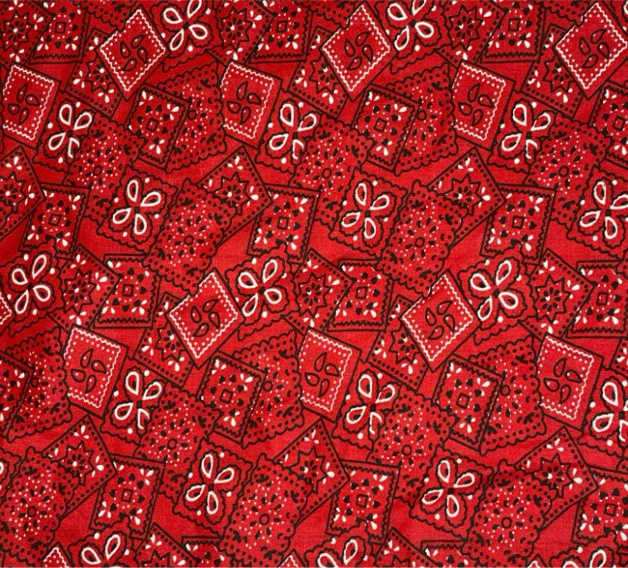 Quilting Cotton - Bandanna Print - Red