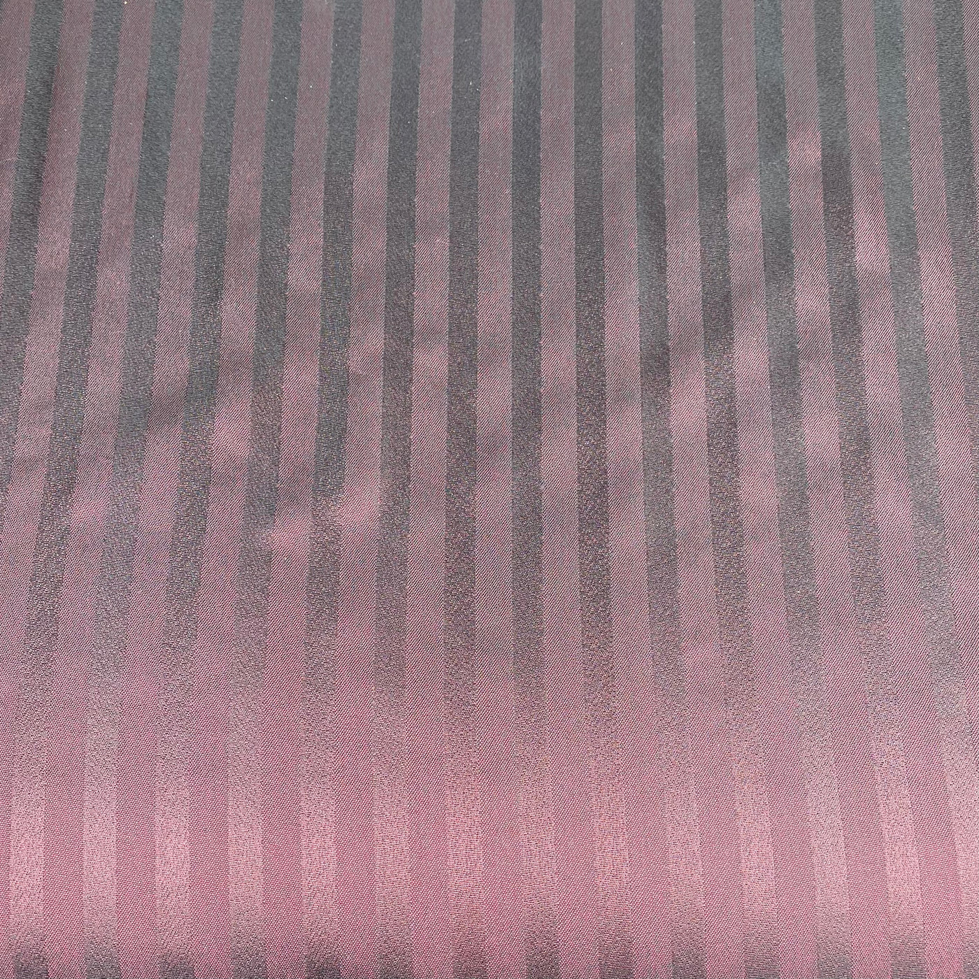 Striped Silk/Polyester Remnant - Burgundy/Black