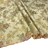 Brocade Upholstery - Designer Remnant - Gold/Green/Red