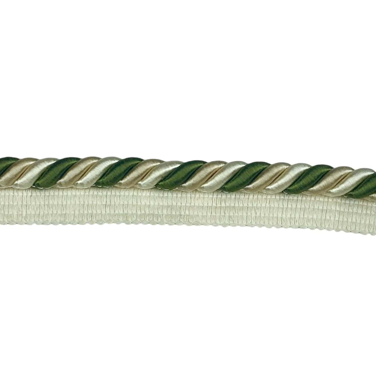 Twisted Lip Cord Trim - Ivory/Beige/Green