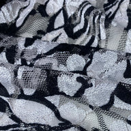 Printed Floral Lace - Black/White