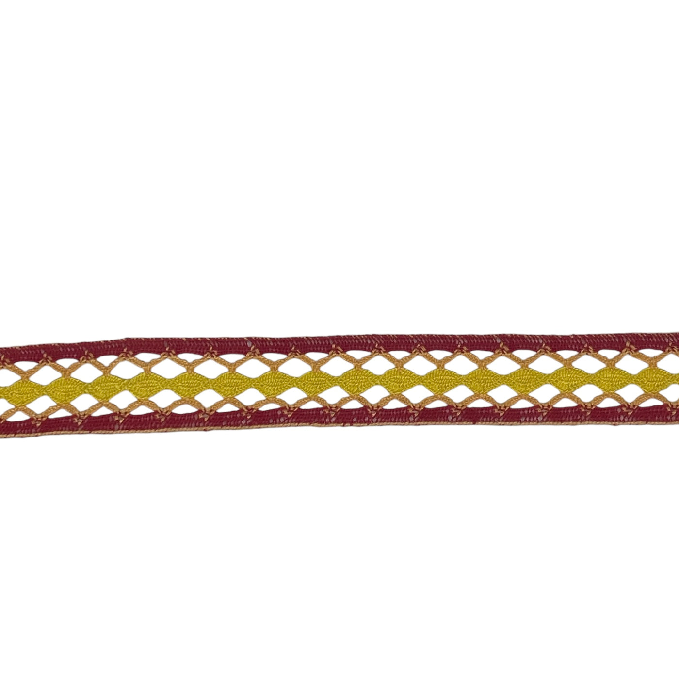 Decorative Crocheted Trim - Yellow/Red/Orange