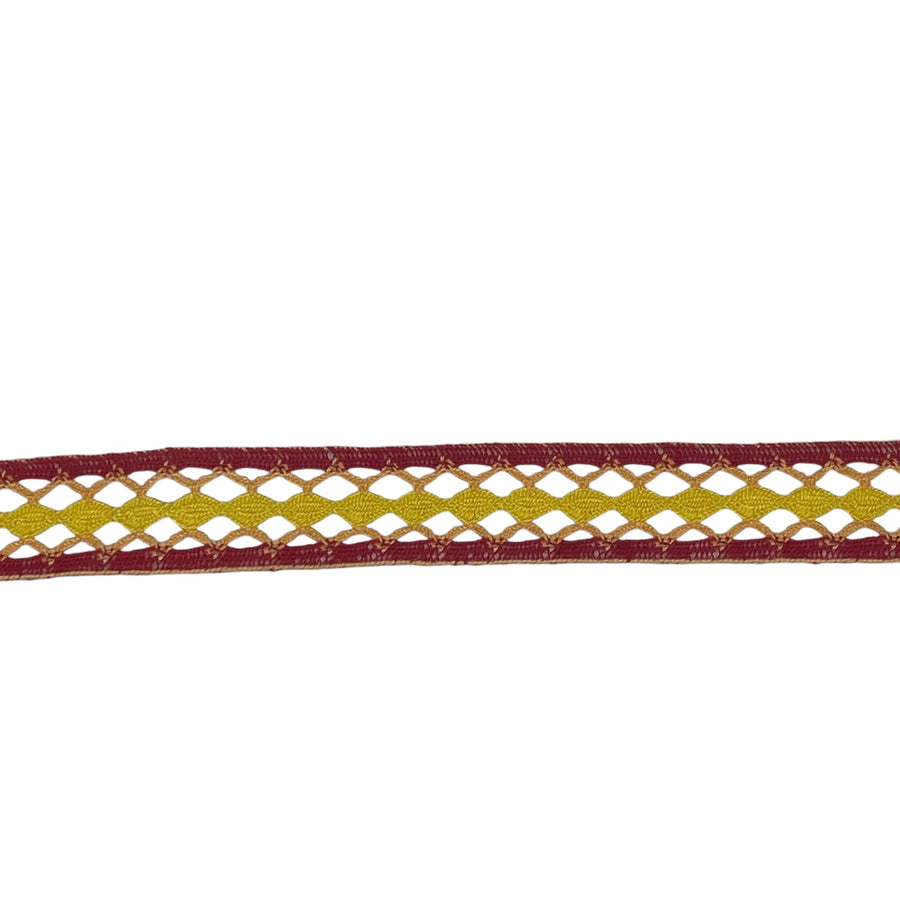 Decorative Crocheted Trim - Yellow/Red/Orange