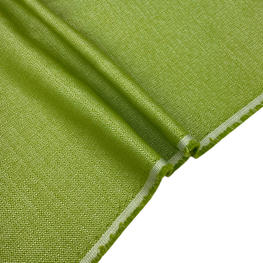 Upholstery Designer Remnant  - Lime Green/White