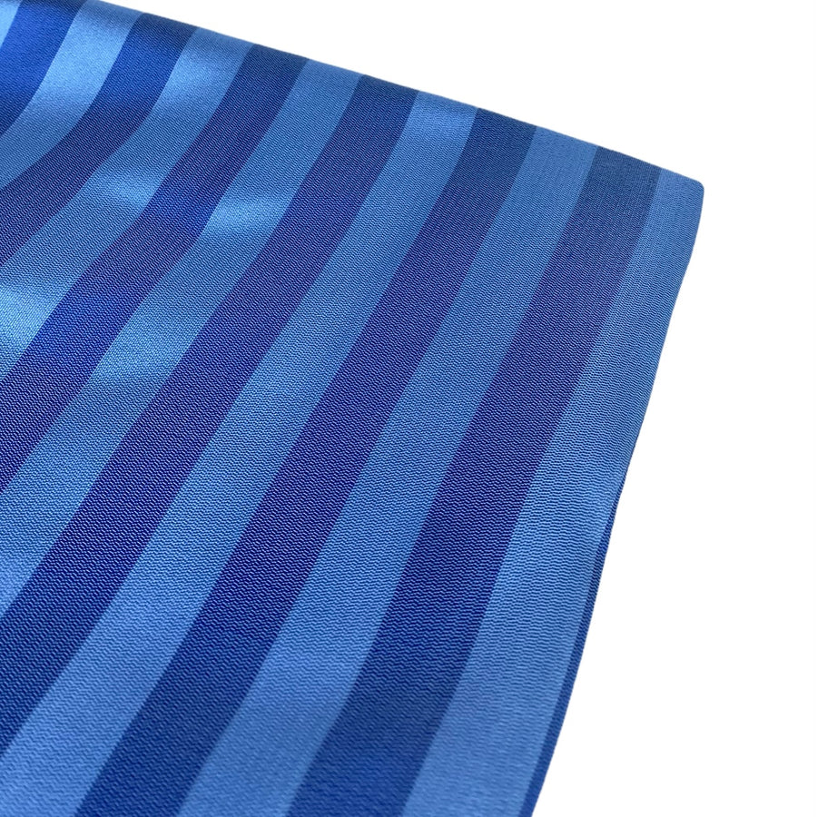 Striped Silk/Polyester - Blue/Light Blue - Remnant
