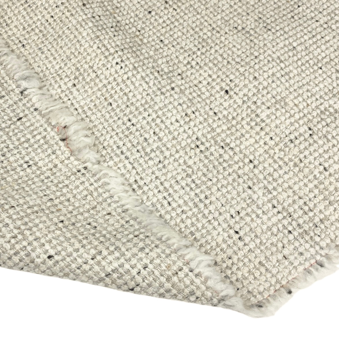 Wool/Linen Designer Remnant  - Cream/Grey/Black