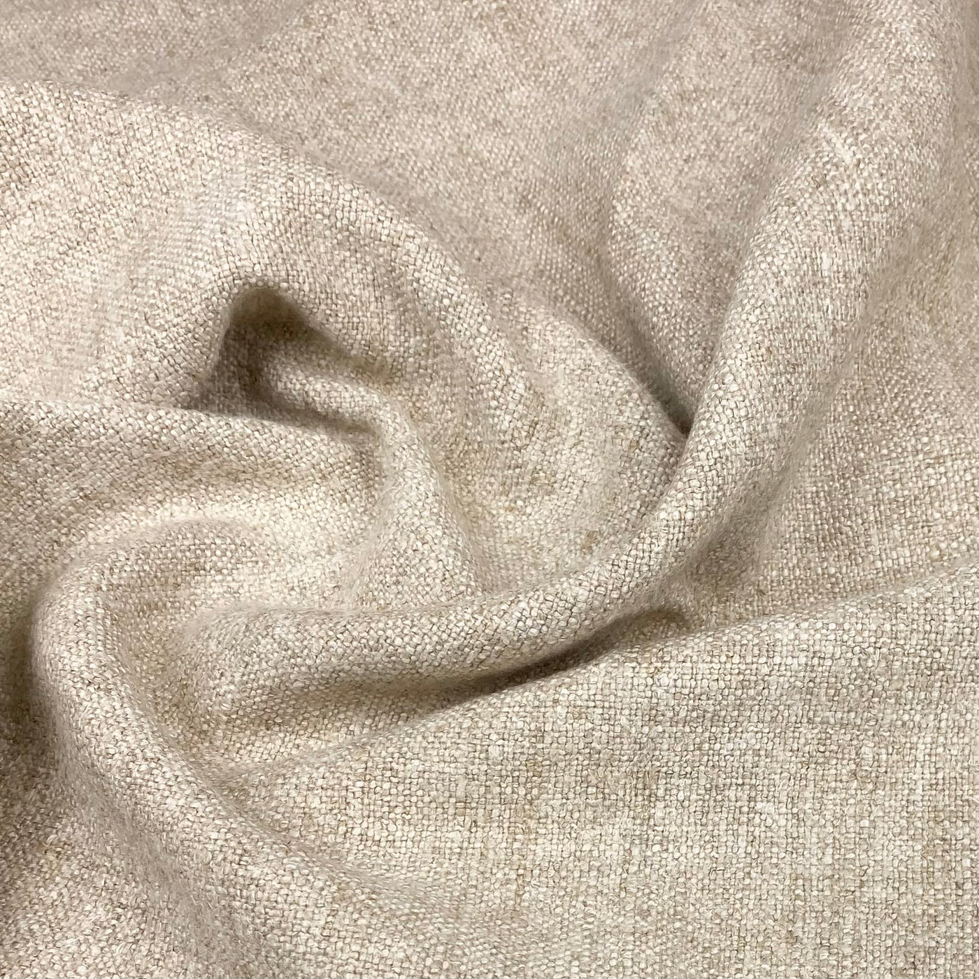 Linen Upholstery Designer Remnant - Beige