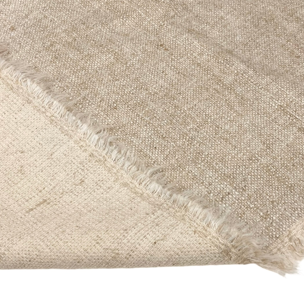 Linen Upholstery Designer Remnant - Beige