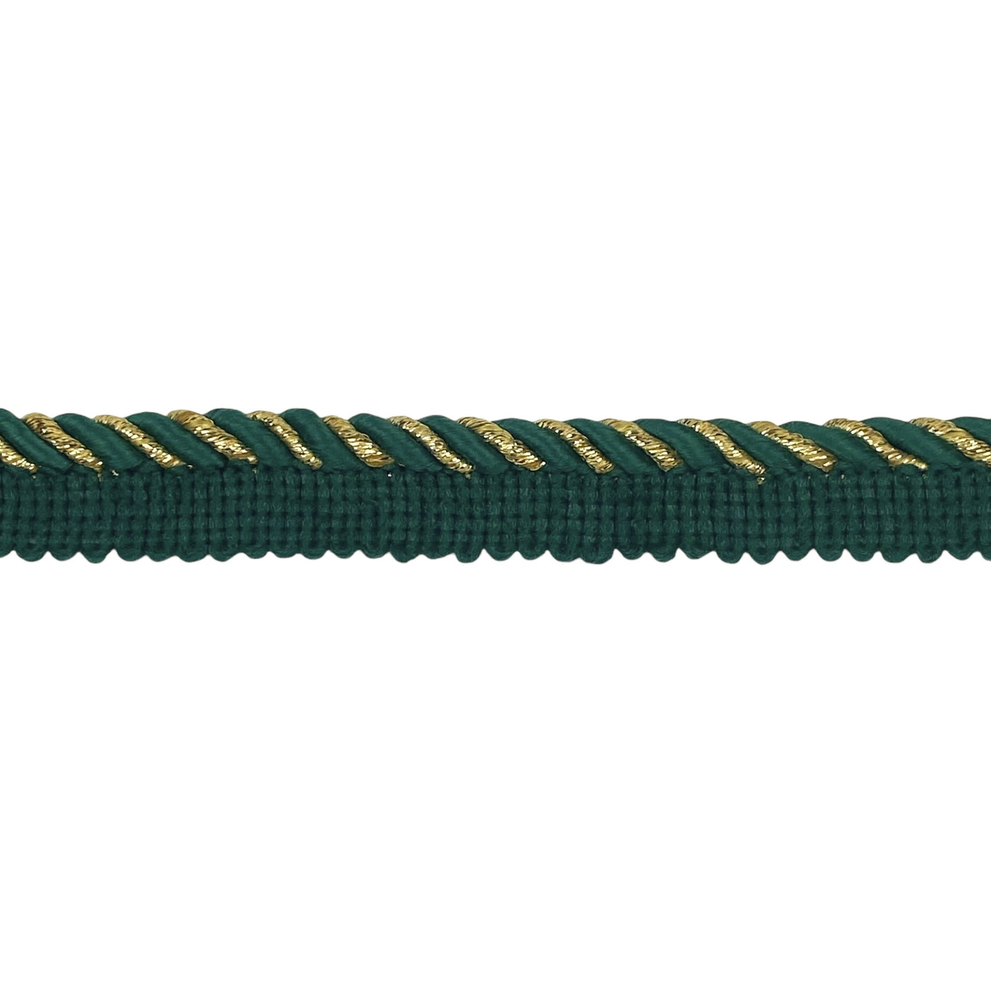 Twisted Lip Cord Trim - Green/Gold