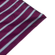 Striped Silk/Polyester - Magenta/Grey/White - Remnant