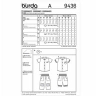 Burda Kids 9436 - Coordinates Sewing Pattern