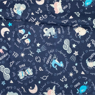 Quilting Cotton - Zodiac Signs - Navy