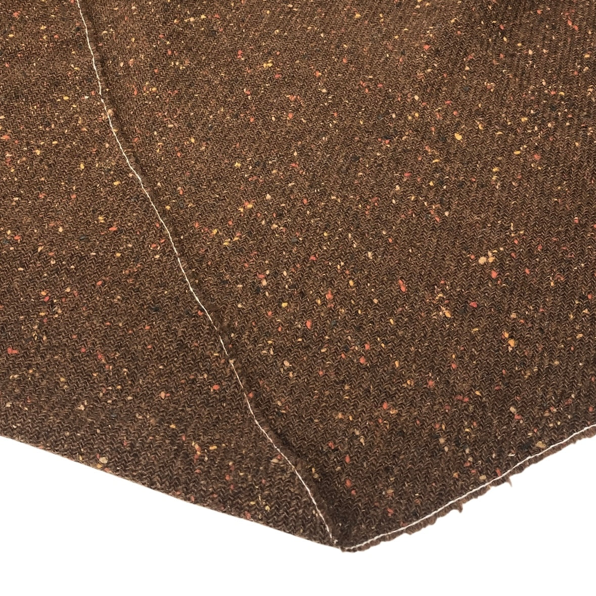 Wool Blend Coating Remnant - Brown/Orange/Yellow/Black