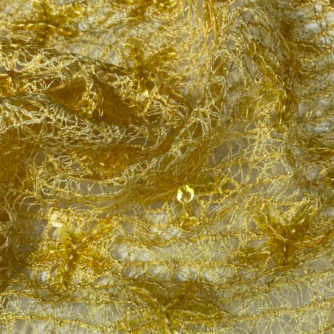 Sequin Floral Lace - Yellow