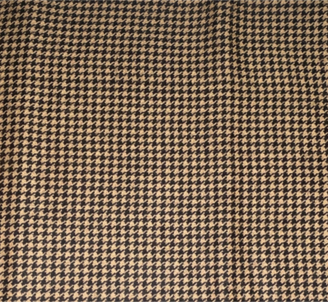 Houndstooth Wool - Black/Brown