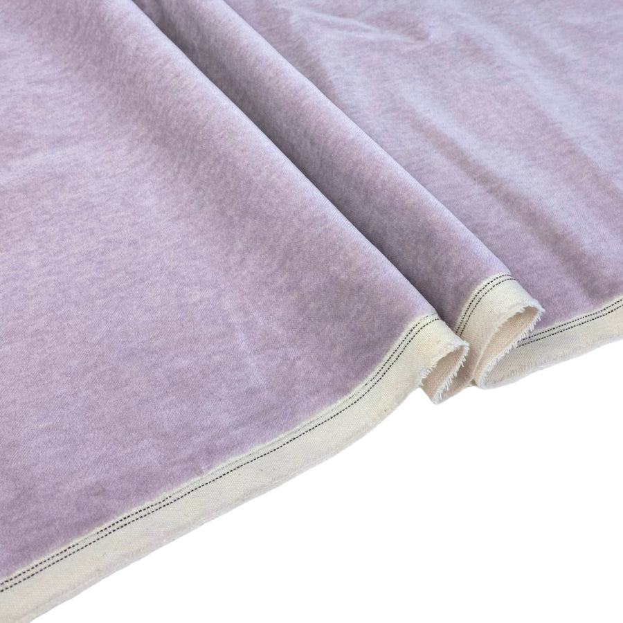 Cotton Velvet Upholstery Designer Remnant - Light Purple