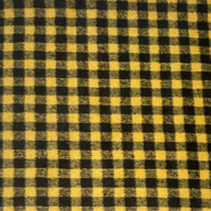 Plaid Wool Blend Coating - Yellow/Black