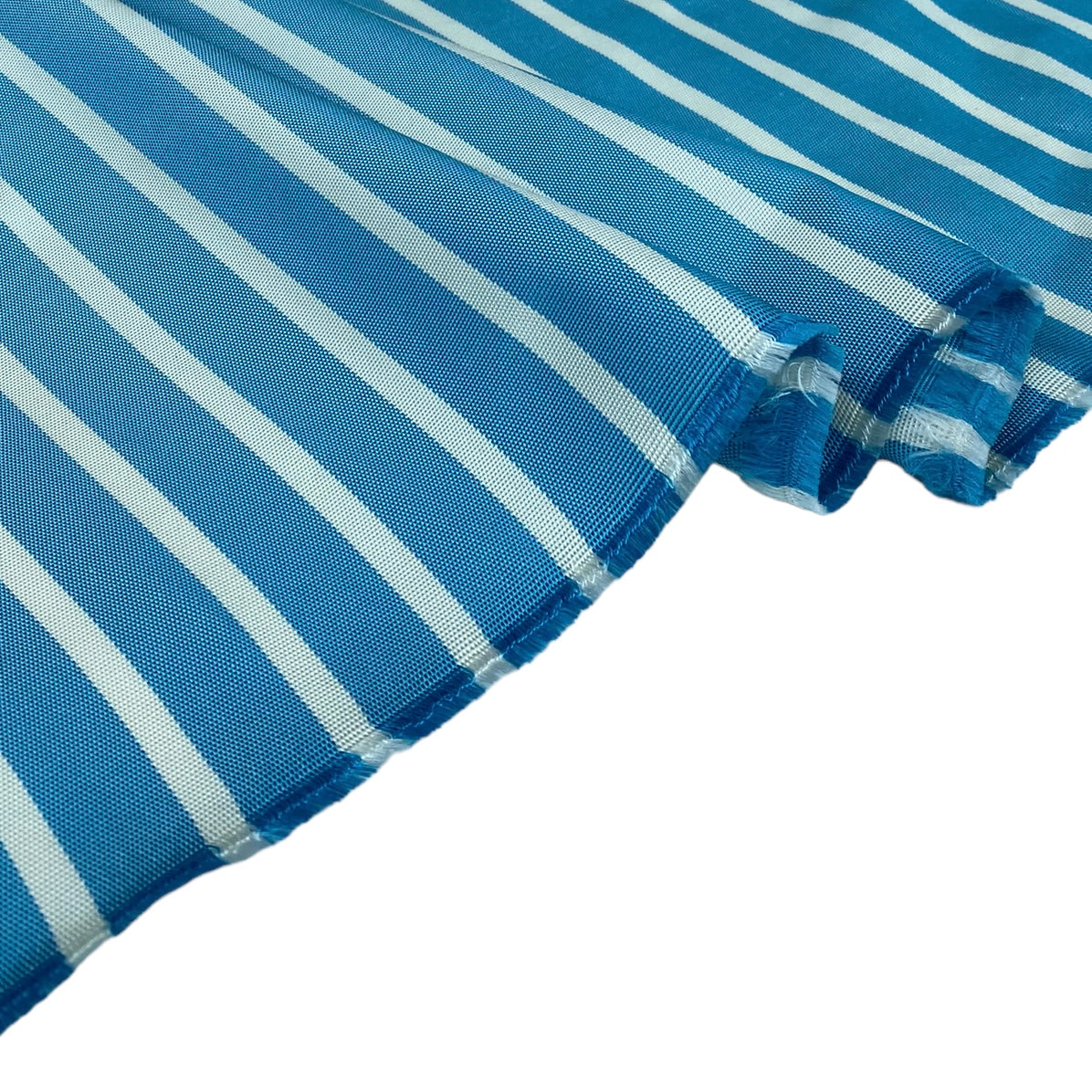 Striped Cotton - Aqua/White - Remnant