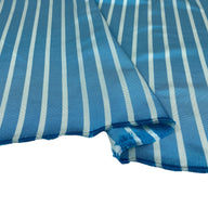 Striped Cotton - Aqua/White - Remnant