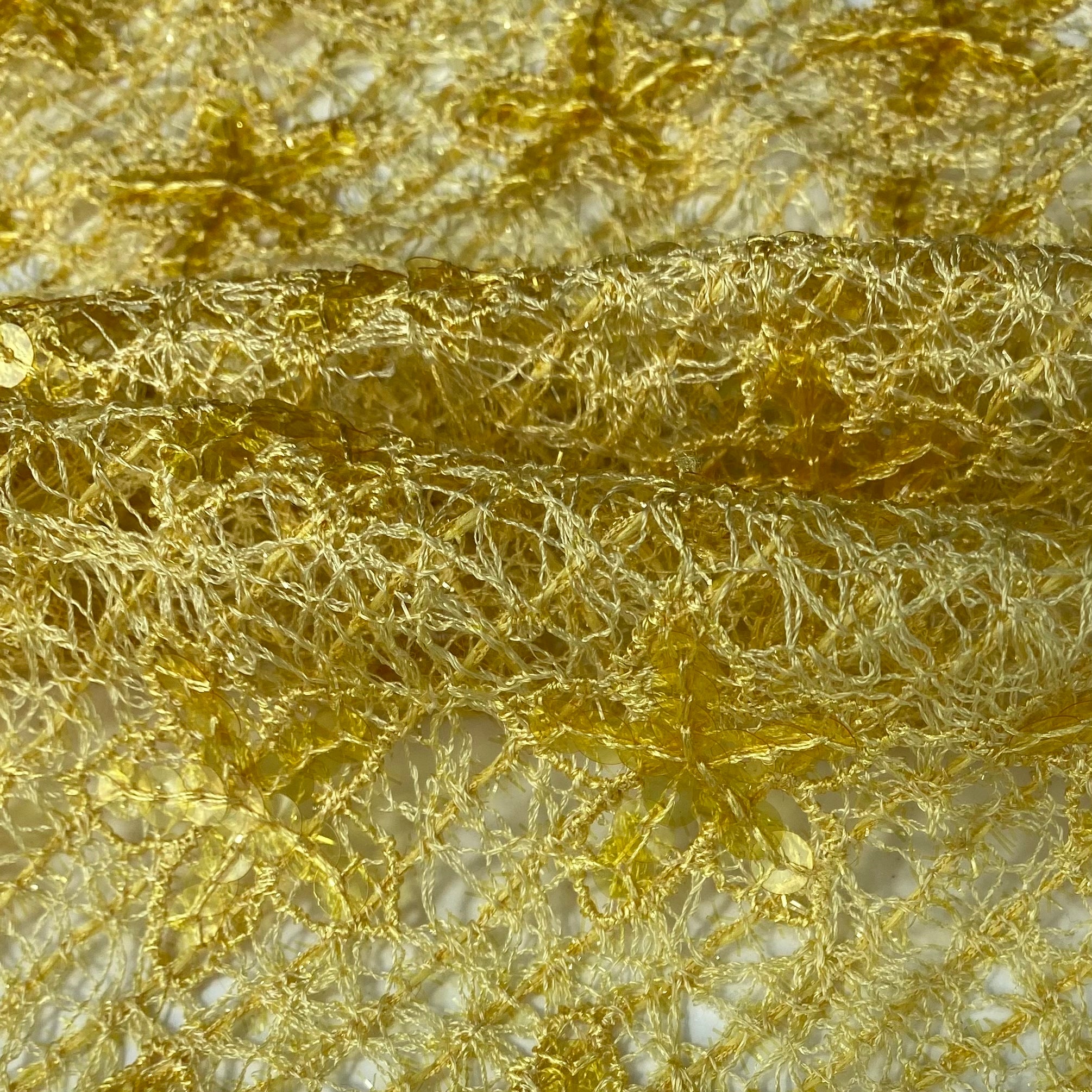 Sequin Floral Lace - Yellow