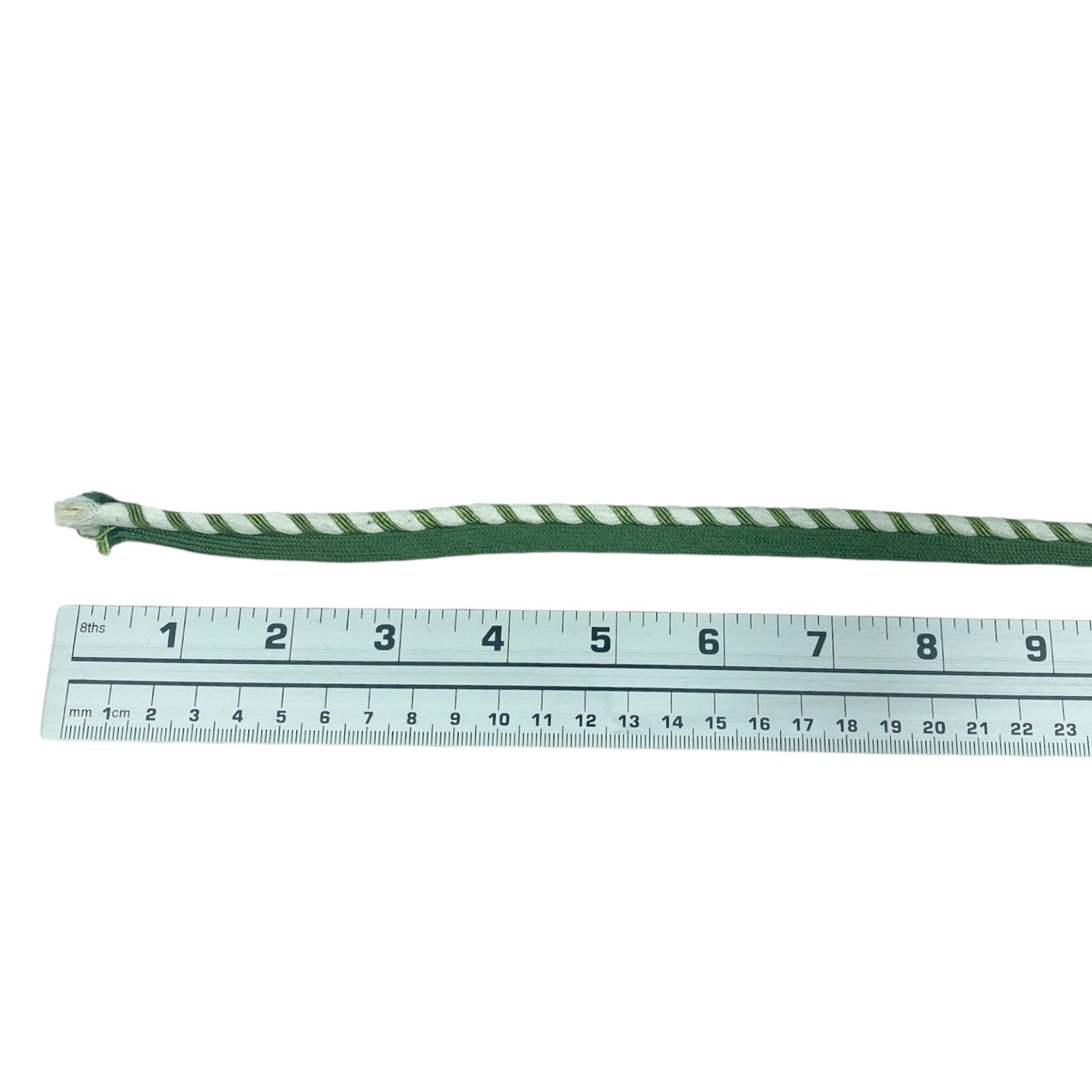 Twisted Lip Cord Trim - Green/White