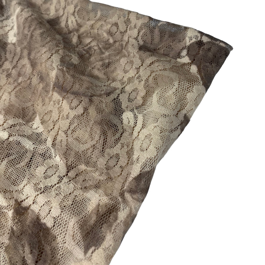 Dark Cream / Beige Stretch Lace Fabric 115cm Wide (x 2.6 metres) - Ann  Simpson