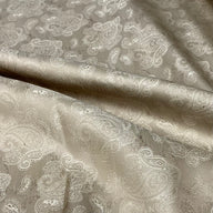 Paisley Silk/Polyester Jacquard - Beige - Remnant