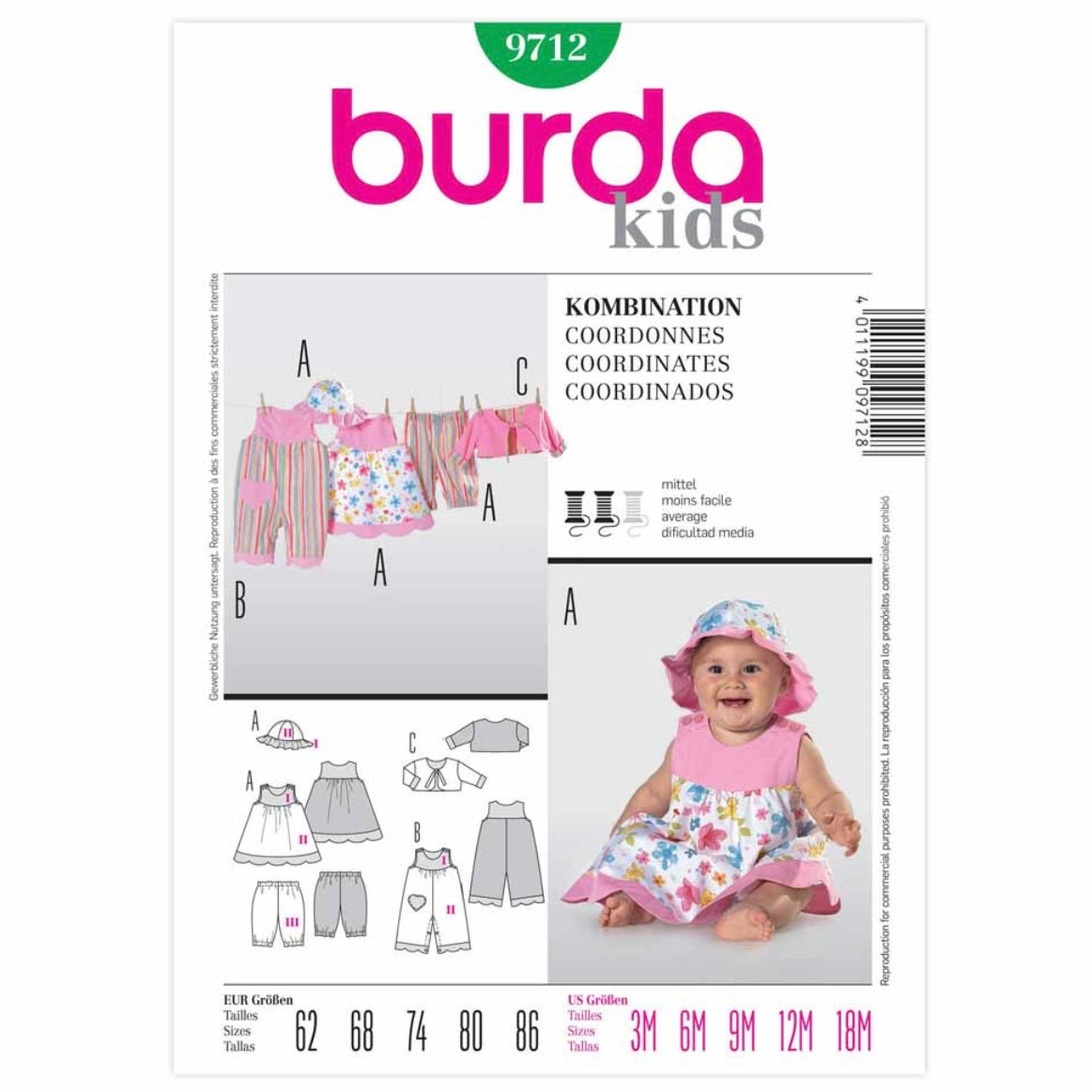 Burda Kids 9712 - Coordinates Sewing Pattern