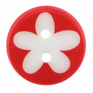 Novelty 2-Hole Flower Button - 17mm - 3 count