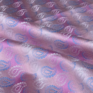 Paisley Silk/Polyester Jacquard - Pink / Blue - Remnant