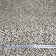 Patterned Upholstery Remnant - Biege/White