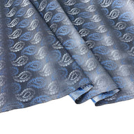 Paisley Silk/Polyester Jacquard - Grey / White / Blue - Remnant