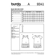 Burda Kids 9341 - Strap Dress - Shirt Dress - Low Set Skirt Sewing Pattern