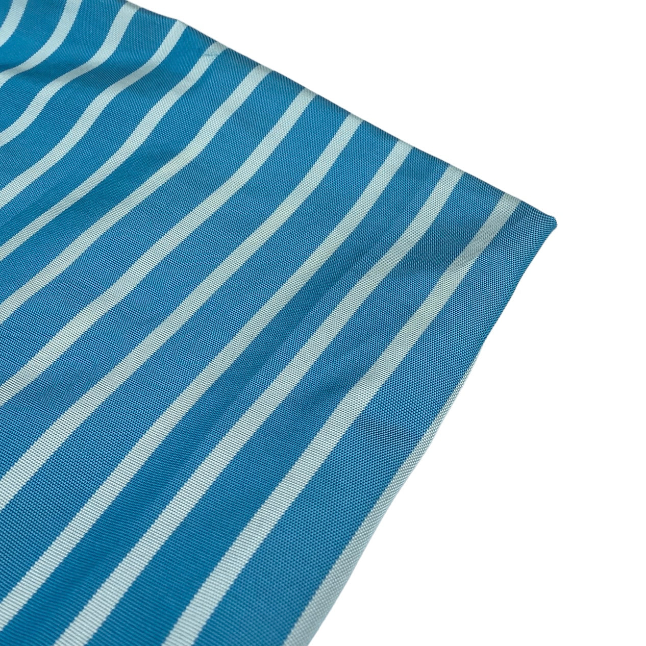 Striped Cotton - Aqua/White - Remnant