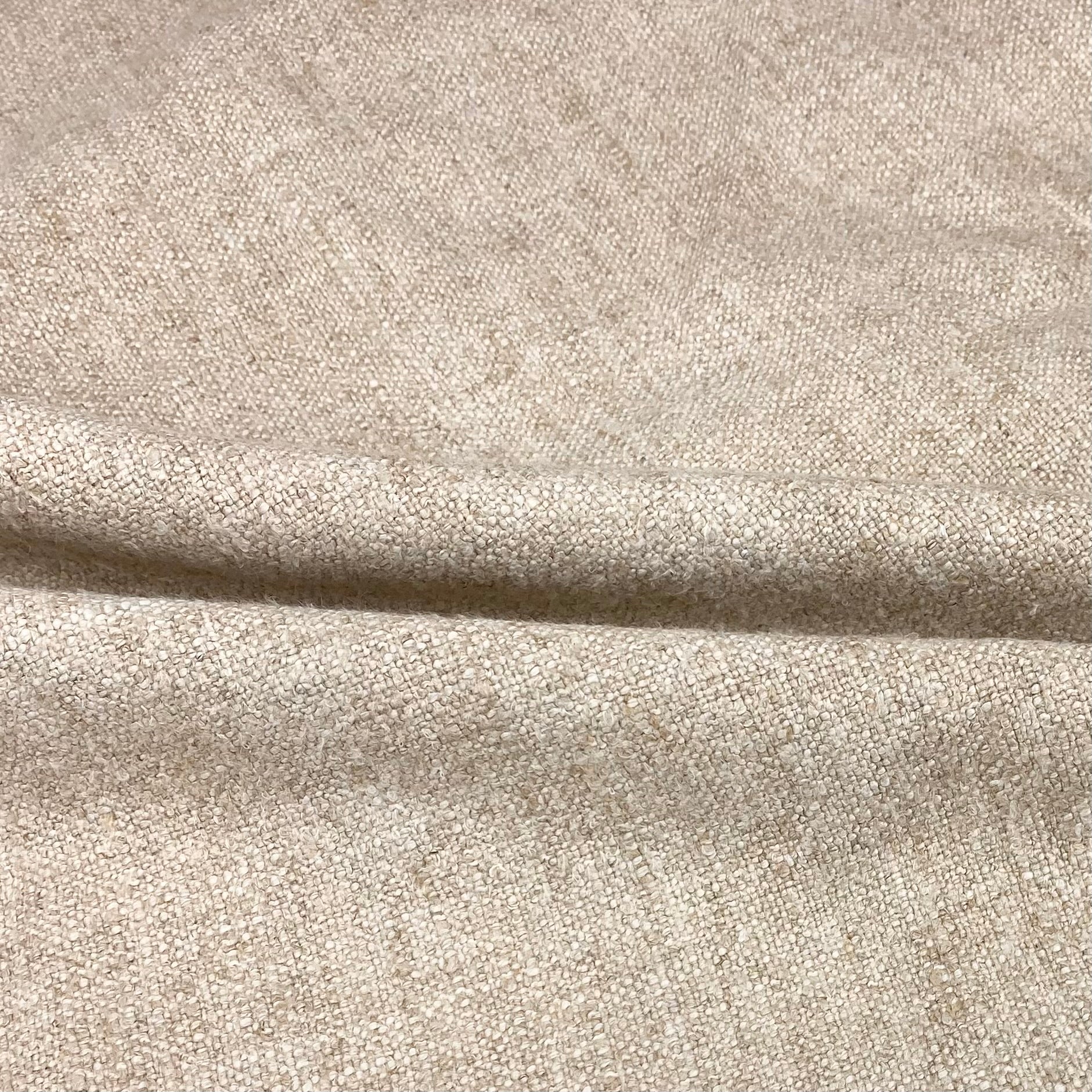 Linen Upholstery Designer Remnant - Beige