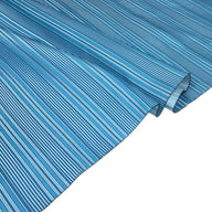 Striped Silk/Polyester - Light Blue/White - Remnant