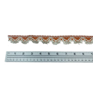 Decorative Trim - Orange/White