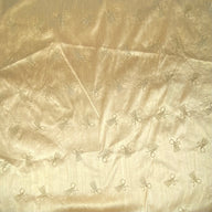 Embroidered Silk Dupioni - Remnant - Gold