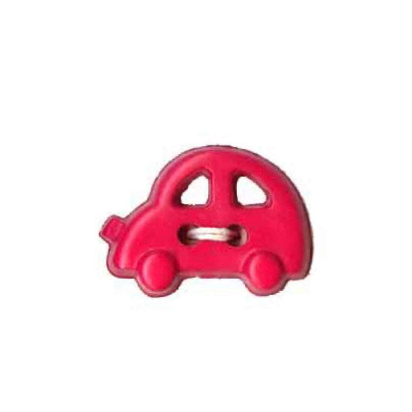 Novelty 2-Hole Car Button - Red - 18mm - 3 count