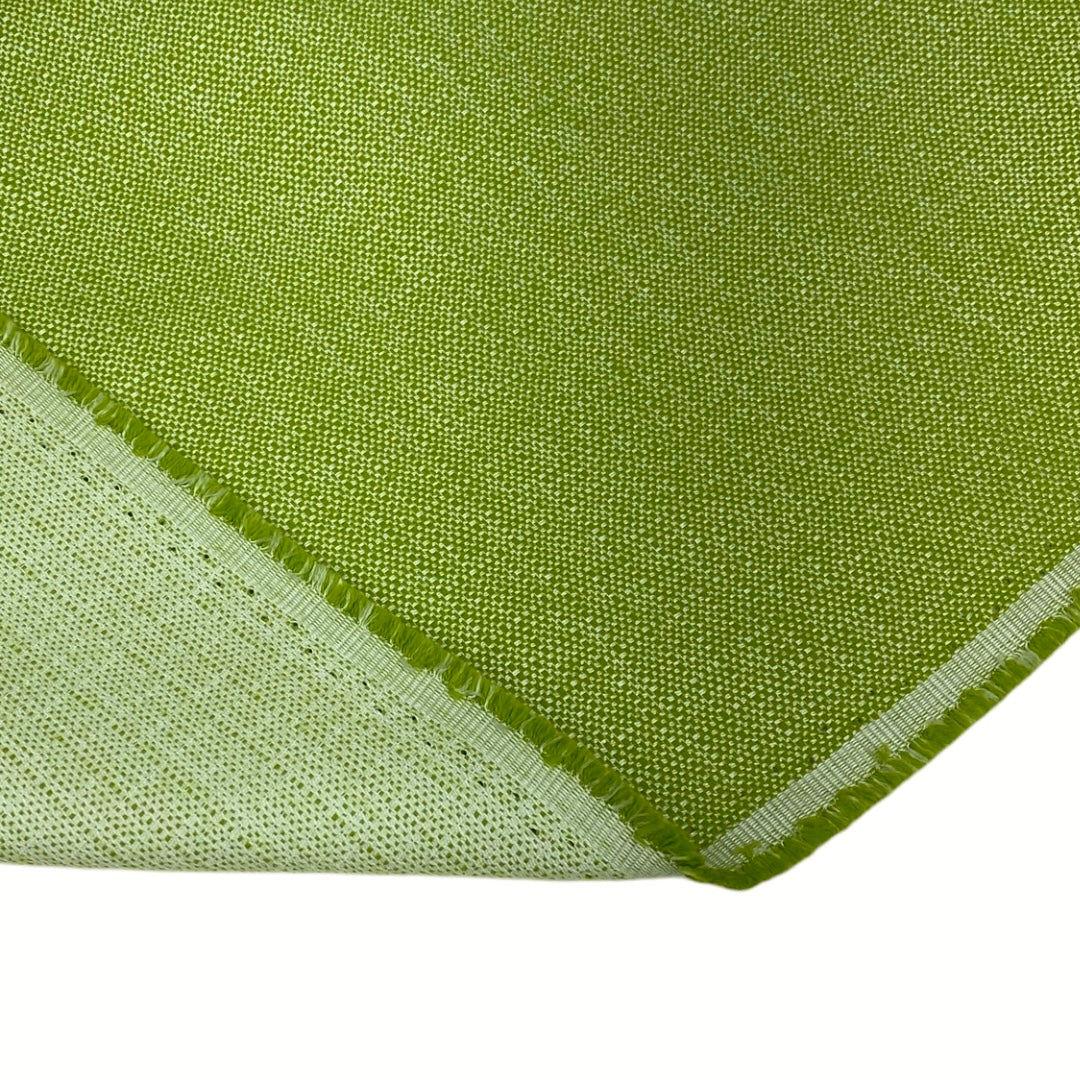 Upholstery Designer Remnant  - Lime Green/White