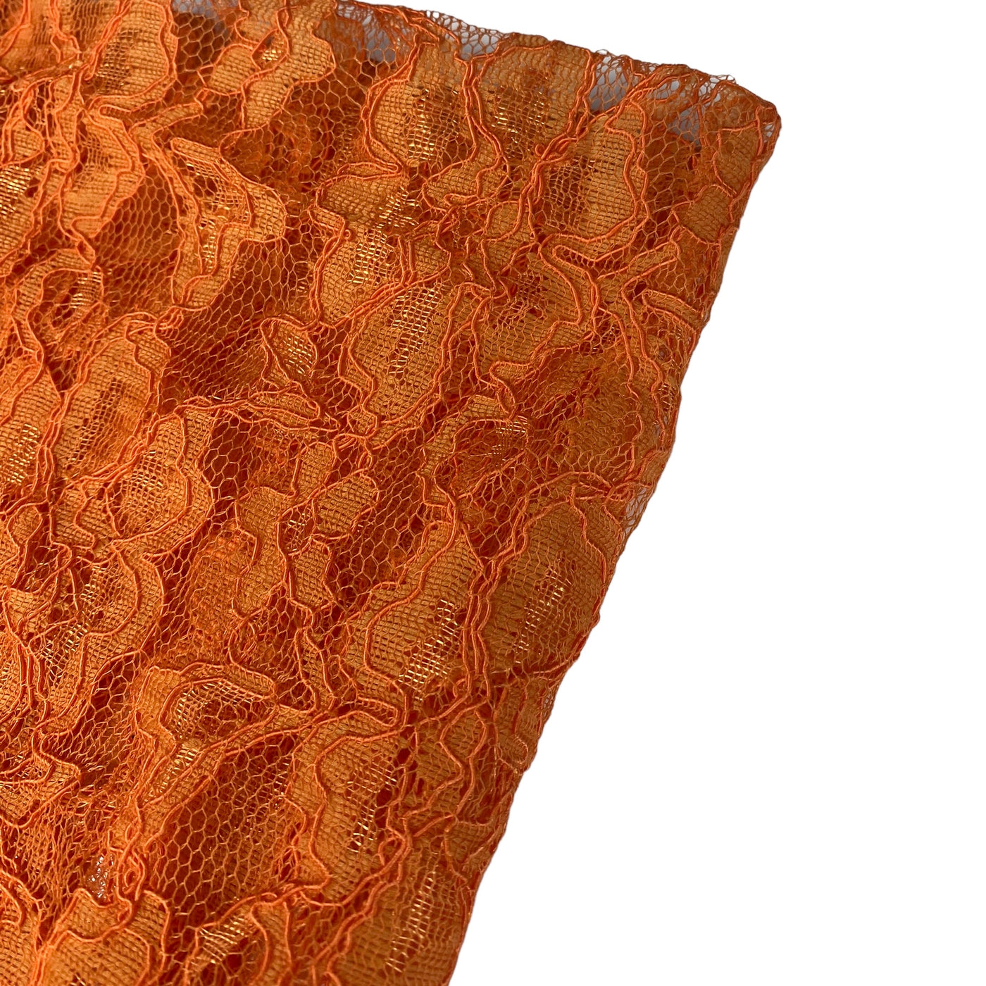 Floral Corded Lace - Orange