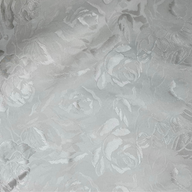 Floral Polyester Brocade - Ivory