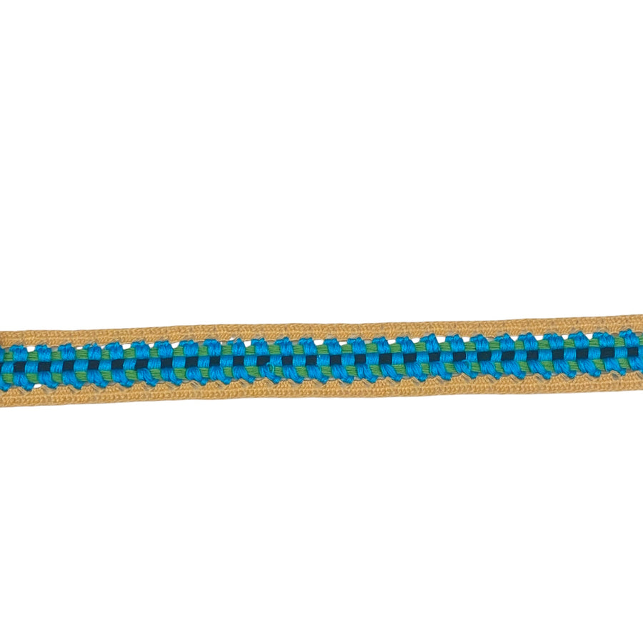 Decorative Crocheted Trim - Blue/Orange/Green