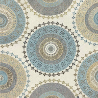 Patterned Upholstery - Circles - Beige/Blue